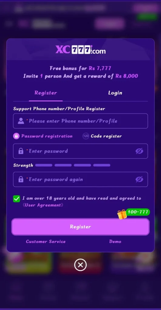 XC 777 Login